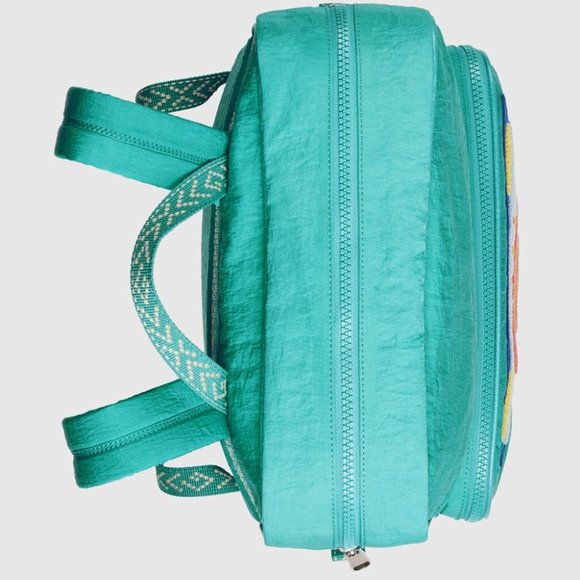 HOST PICK. NEW WITH DUSTBAG Gucci Medium 80s Logo Patch Backpack in Blue - Picture 6 of 8